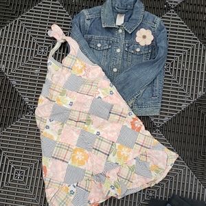 Dress and Jean Jacket outfit